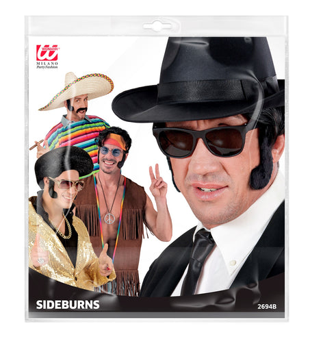 e-carnavalskleding-SYK Blues brother bakkebaarden zwart
