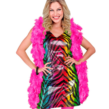 e-carnavalskleding-SYK Boa Esther donker roze 180cm