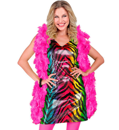e-carnavalskleding-SYK Boa Esther donker roze 180cm