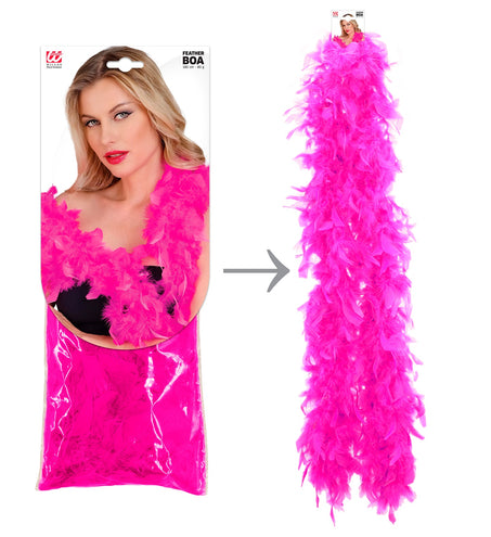 e-carnavalskleding-SYK Boa Esther donker roze 180cm
