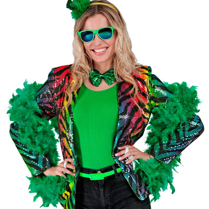 e-carnavalskleding-SYK Boa Esther groen 180cm