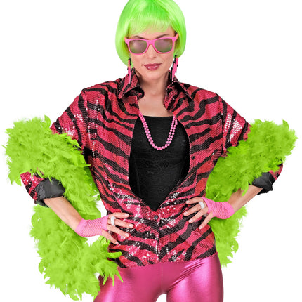 e-carnavalskleding-SYK Boa Esther lime groen 180cm