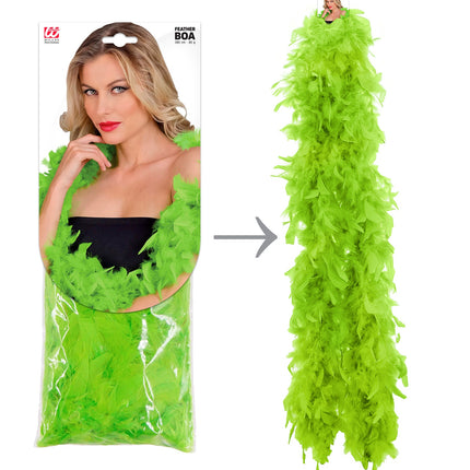e-carnavalskleding-SYK Boa Esther lime groen 180cm