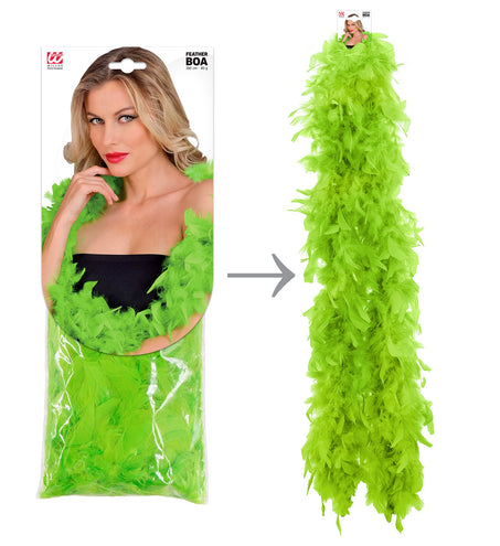 e-carnavalskleding-SYK Boa Esther lime groen 180cm