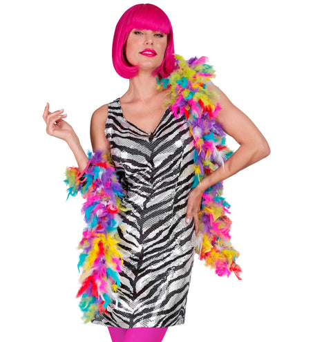 e-carnavalskleding-SYK Boa Esther regenboog 180cm