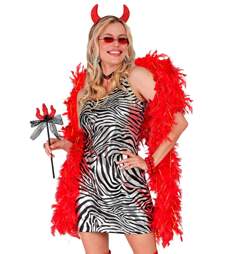 e-carnavalskleding-SYK Boa Esther rood goud 180cm