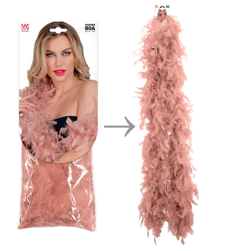 e-carnavalskleding-SYK Boa Joyce antiek roze 180cm