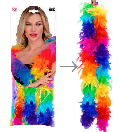 e-carnavalskleding-SYK Boa Joyce regenboog 180cm