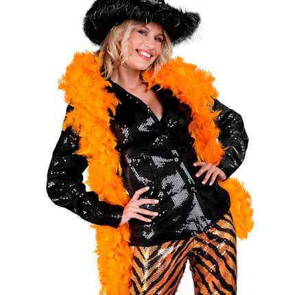 e-carnavalskleding-SYK boa oranje 180cm