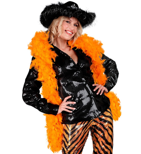 e-carnavalskleding-SYK boa oranje 180cm