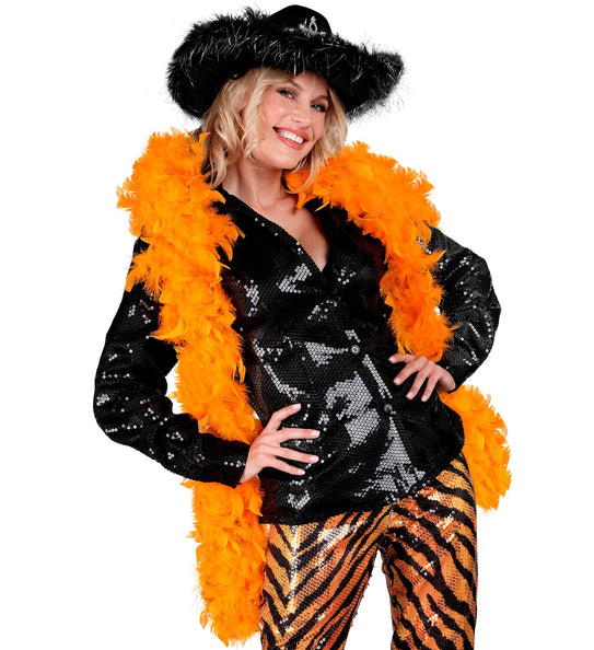 e-carnavalskleding-SYK boa oranje 180cm