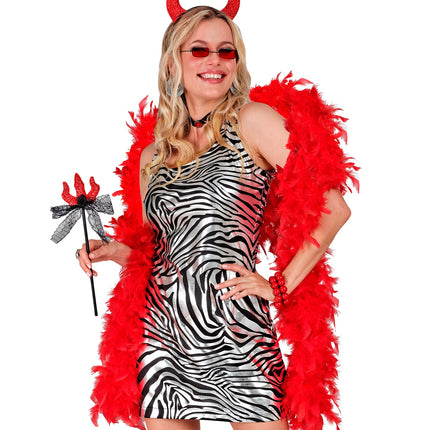e-carnavalskleding-SYK boa rood 180cm
