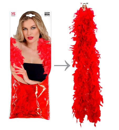 e-carnavalskleding-SYK boa rood 180cm