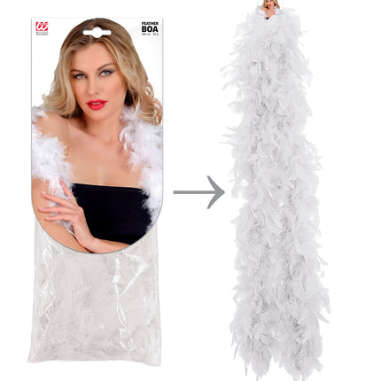e-carnavalskleding-SYK boa wit 180cm