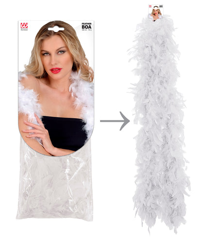 e-carnavalskleding-SYK boa wit 180cm