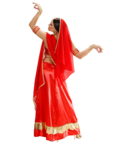 e-carnavalskleding-SYK Bollywood pak rood Indische vrouw