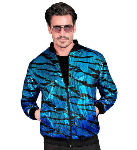 e-carnavalskleding-SYK Bomberjack ocean blauw