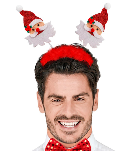 e-carnavalskleding-SYK Bopper Kerstman met boa en klatergoud