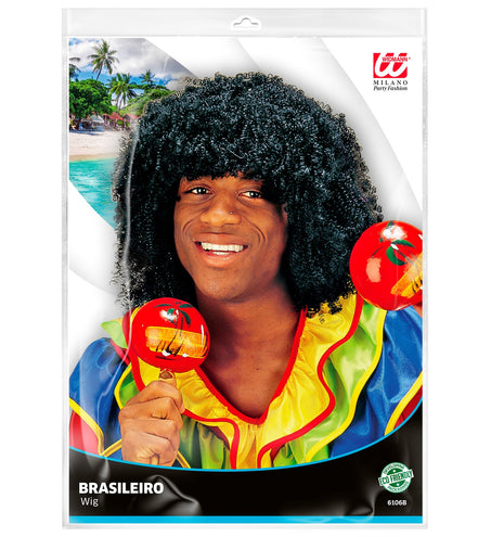 e-carnavalskleding-SYK Braziliaanse pruik met krullen