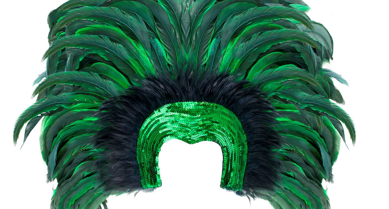 e-carnavalskleding-SYK Braziliaanse veren hoofdbedekking groen