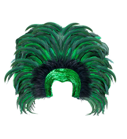 e-carnavalskleding-SYK Braziliaanse veren hoofdbedekking groen