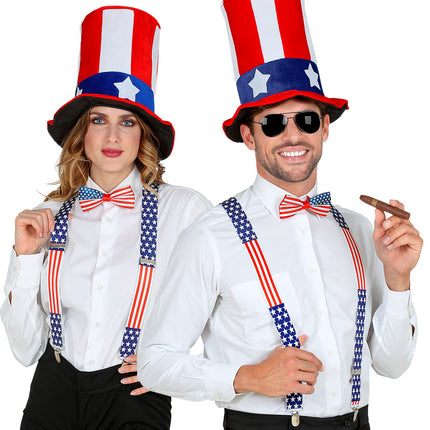 e-carnavalskleding-SYK Bretels Amerika met strikje