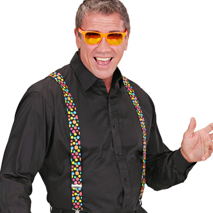 e-carnavalskleding-SYK Bretels gekleurde stippen clown