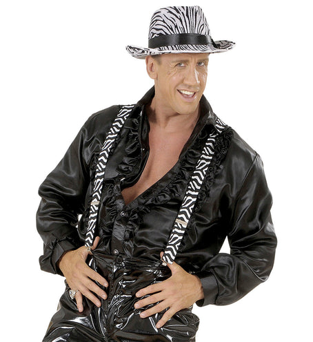 e-carnavalskleding-SYK Bretels zebra zwart-wit