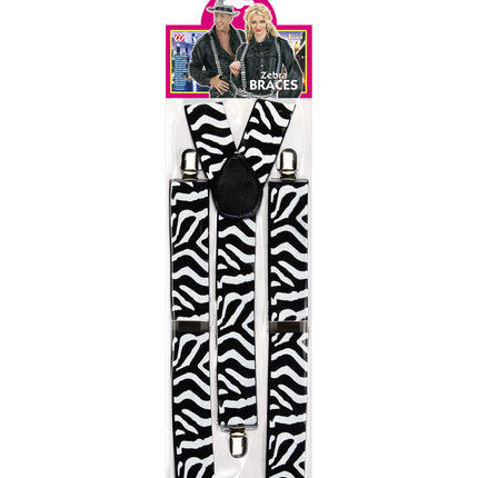 e-carnavalskleding-SYK Bretels zebra zwart-wit