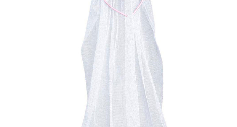 e-carnavalskleding-SYK Bride to be sluier met roze hoorntjes