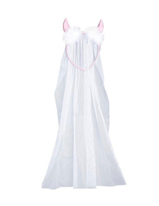 e-carnavalskleding-SYK Bride to be sluier met roze hoorntjes