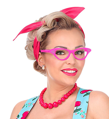 e-carnavalskleding-SYK Bril 50'S Rose Met Strass
