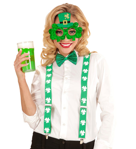 e-carnavalskleding-SYK Bril, Klavertjes "St.Patrick'S Day"