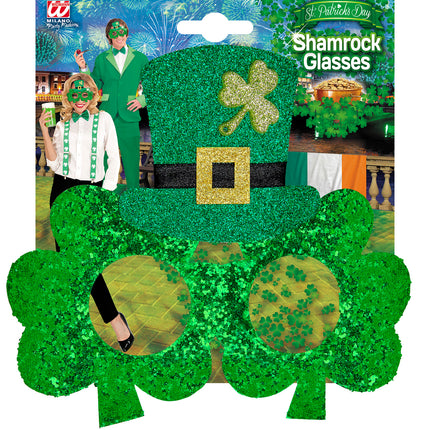 e-carnavalskleding-SYK Bril, Klavertjes "St.Patrick'S Day"