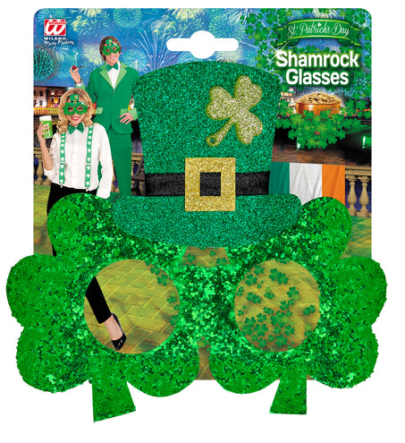 e-carnavalskleding-SYK Bril, Klavertjes "St.Patrick'S Day"