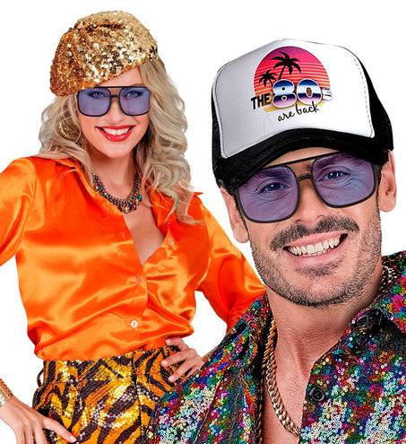 e-carnavalskleding-SYK Bril met blauwe glazen jaren 90 hiphop