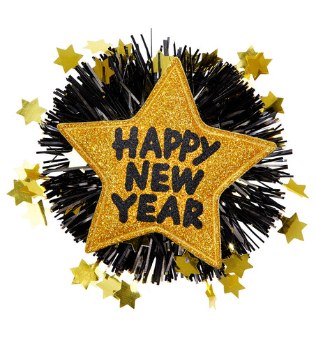 e-carnavalskleding-SYK Broche Happy New Year goud