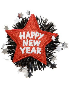 e-carnavalskleding-SYK Broche Happy New Year rood
