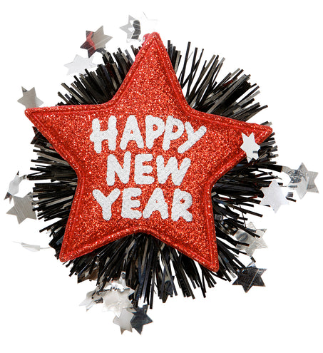 e-carnavalskleding-SYK Broche Happy New Year rood