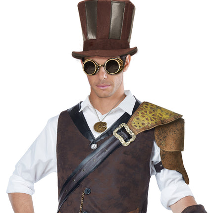 e-carnavalskleding-SYK Bronze steampunk stof bril