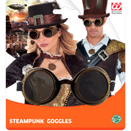 e-carnavalskleding-SYK Bronze steampunk stof bril