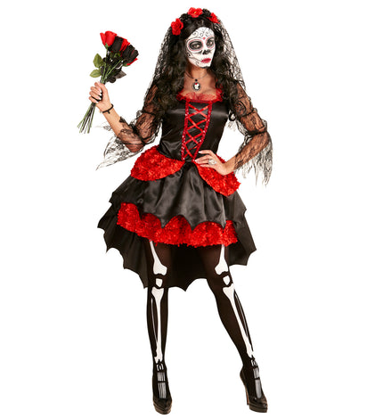 e-carnavalskleding-SYK Bruid Dia De Los Muertos pakje