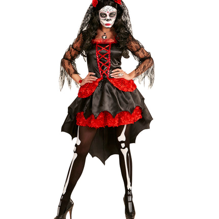 e-carnavalskleding-SYK Bruid Dia De Los Muertos pakje