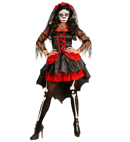 e-carnavalskleding-SYK Bruid Dia De Los Muertos pakje