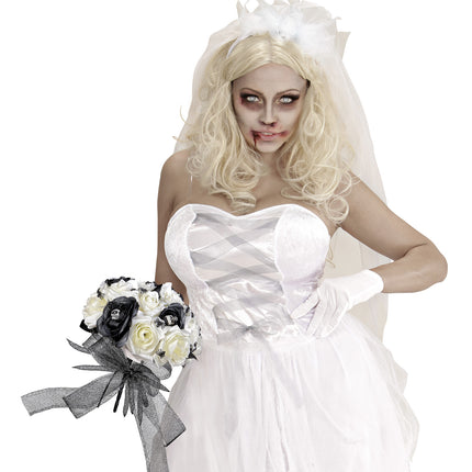 e-carnavalskleding-SYK Bruidsboeket zombie bruid nep rozen