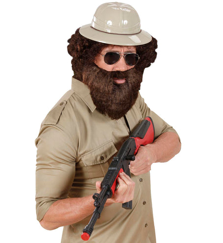e-carnavalskleding-SYK Bruine baard Safari man