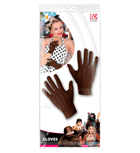 e-carnavalskleding-SYK Bruine handschoenen one size