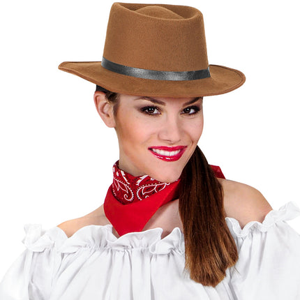 e-carnavalskleding-SYK Bruine hoed Gaucho