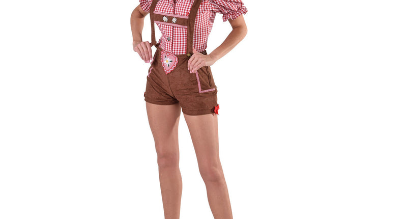 e-carnavalskleding-SYK Bruine sexy lederhosen voor dames