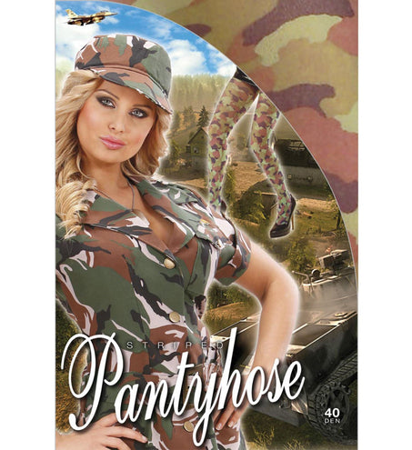 e-carnavalskleding-SYK Camouflage panty soldaat